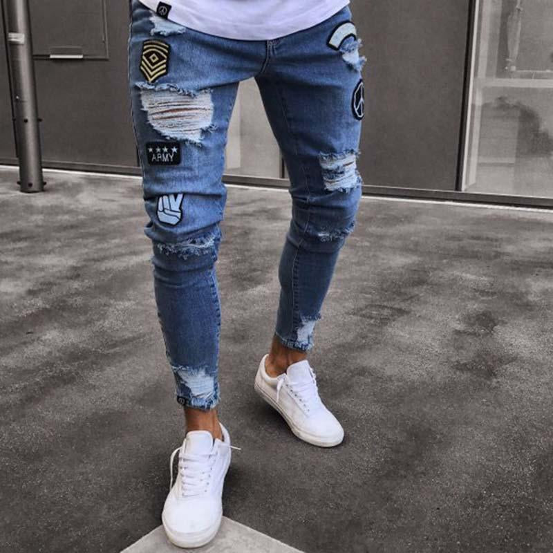 pantalon-jean-skinny-vintage-badge-dechire-fermeture-eclair