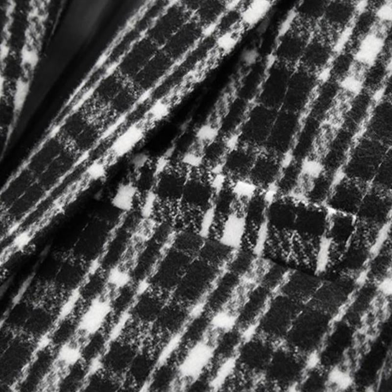 Blazer vintage informal a cuadros para hombre