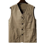 gilet-col-en-v-coton-vintage