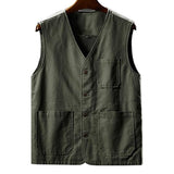 gilet-col-en-v-coton-vintage