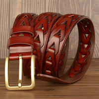 ceinture-cuir-vintage-tissu-vache