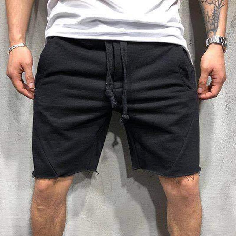 short-sport-vintage-couleur-unie-hommes