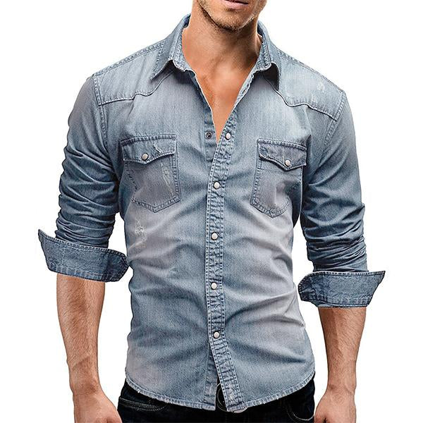chemise-denim-slim-decontractee-homme