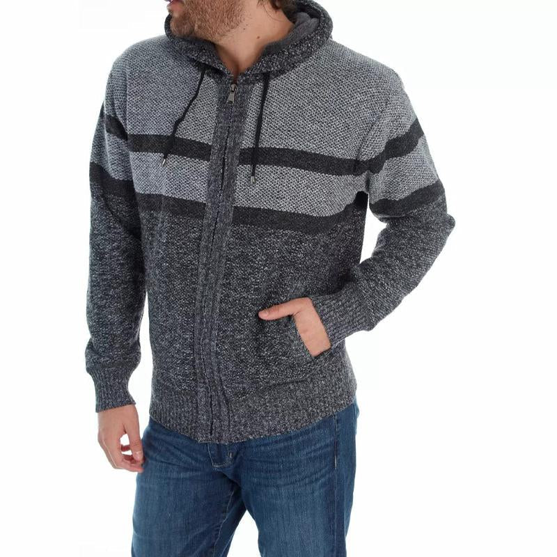 veste-sport-zippee-tricot-color-block-vintage