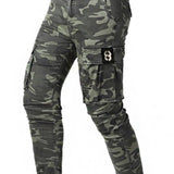 Pantalones vintage de camuflaje casual para hombre