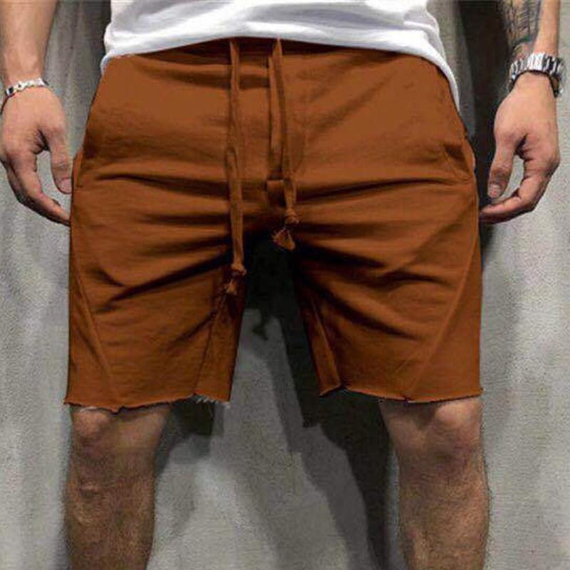 short-sport-vintage-couleur-unie-hommes