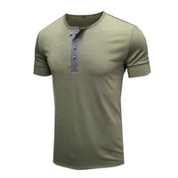 t-shirt-henley-coton-manches-courtes-col-rond