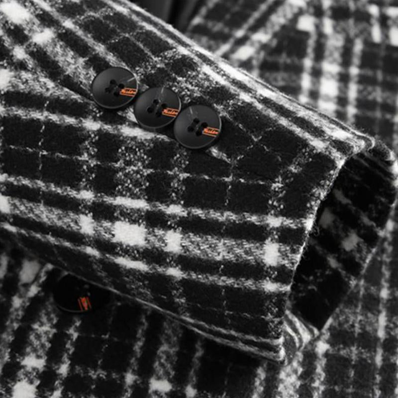 Blazer vintage informal a cuadros para hombre