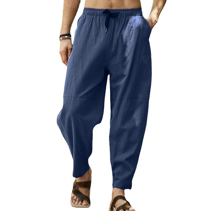 pantalon-ample-cordon-serrage-coton-lin-vintage