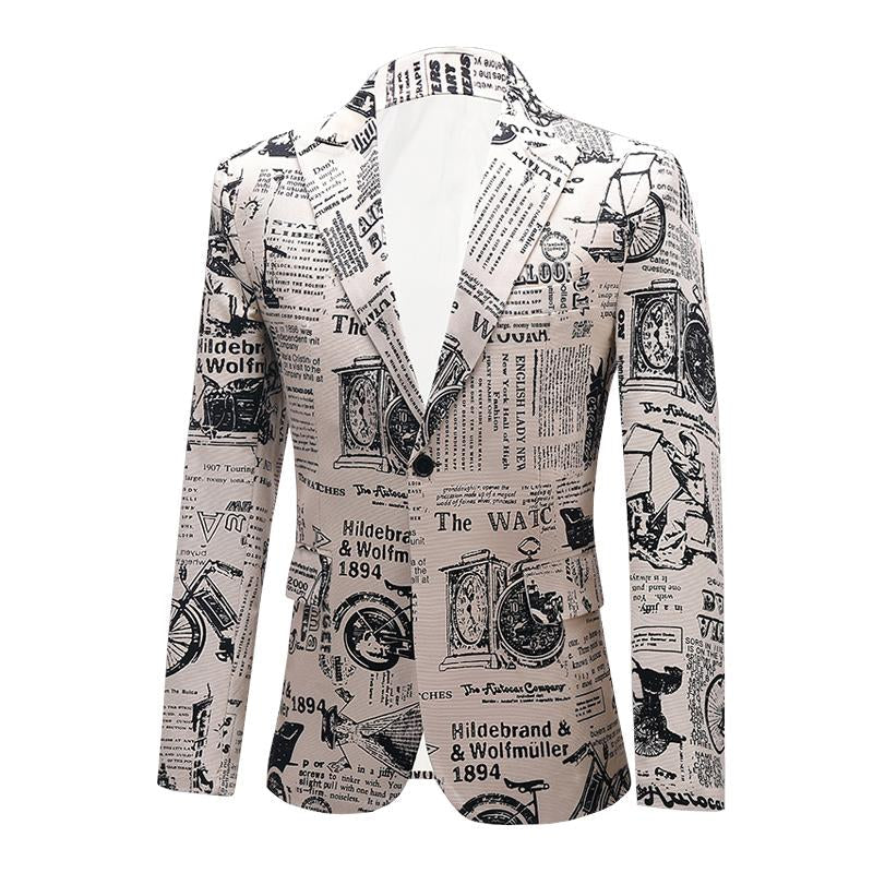 blazer-vintage-bouton-revers-imprime-journal-personnalise-homme