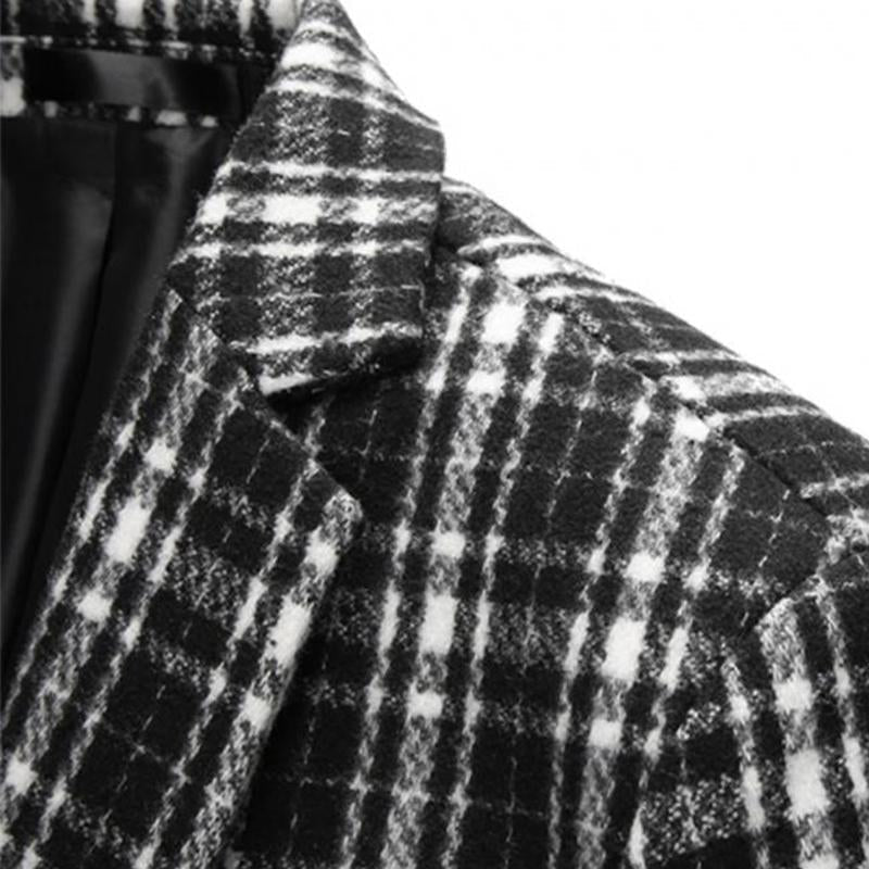 Blazer vintage informal a cuadros para hombre