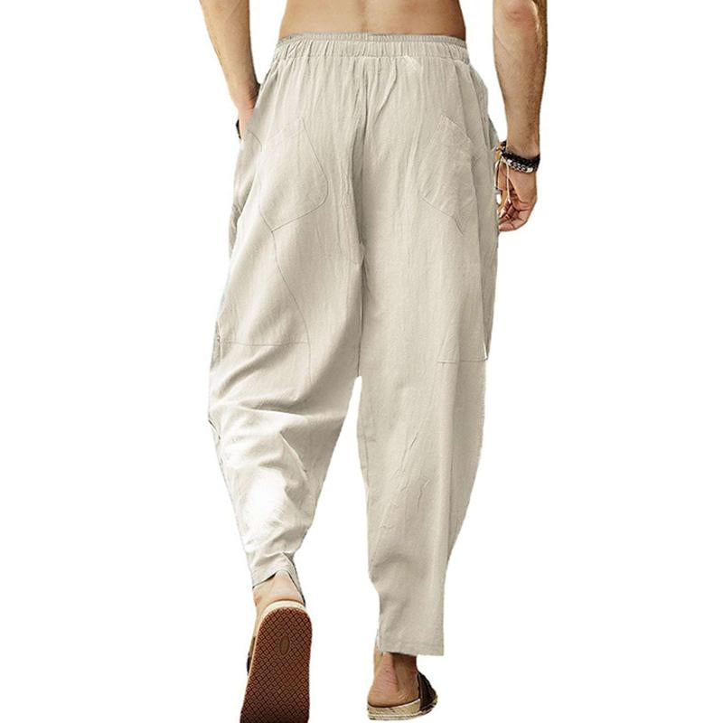 pantalon-ample-cordon-serrage-coton-lin-vintage