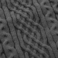 Suéter de punto de cable de cuello redondo Chic Vintage