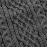 Suéter de punto de cable de cuello redondo Chic Vintage
