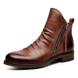 botte-vintage-en-cuir-marron