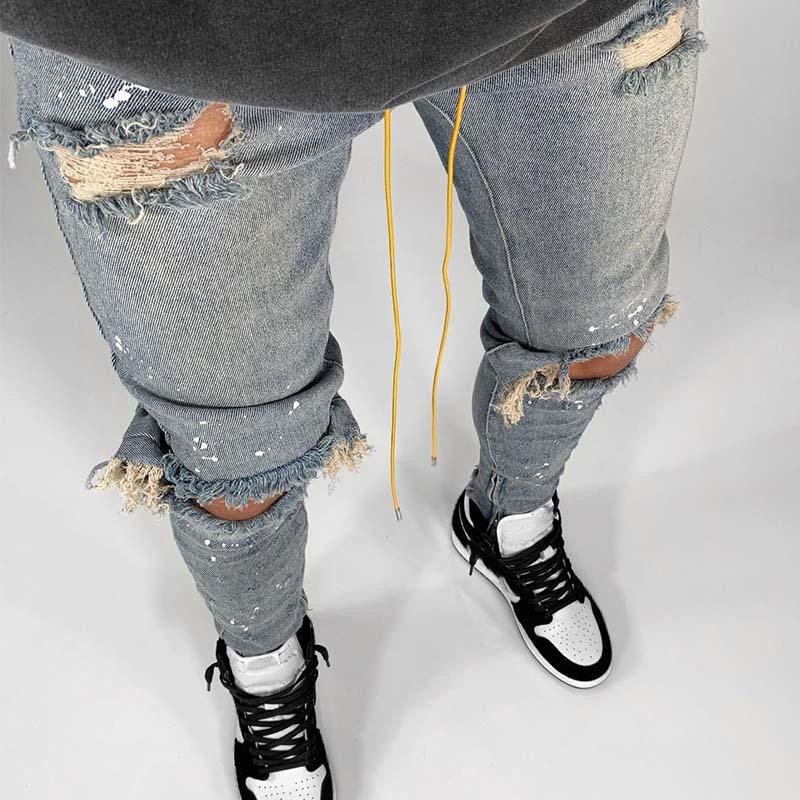 pantalon-crayon-denim-dechire-vintage