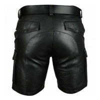 short-decontracte-cuir-hommes-sans-ceinture