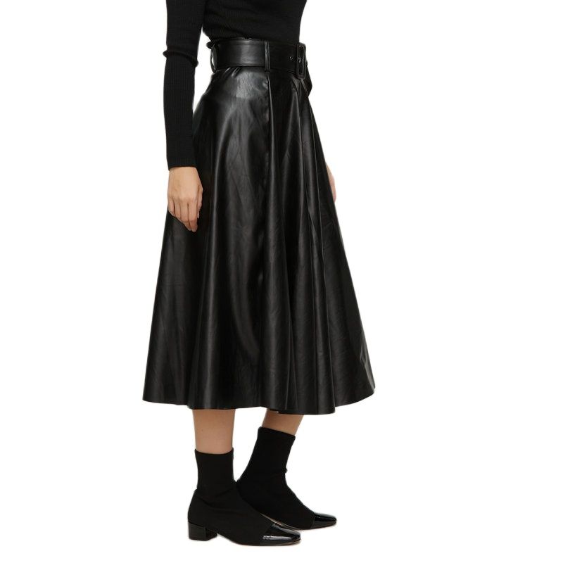 jupe-cuir-style-vintage-longue