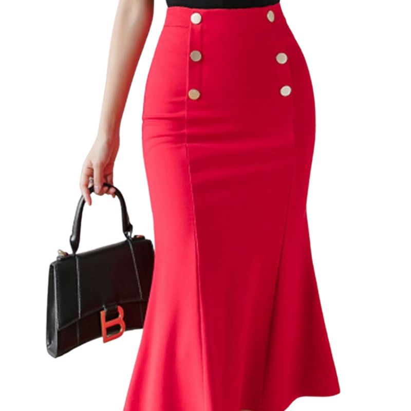 jupe-droite-vintage-rouge