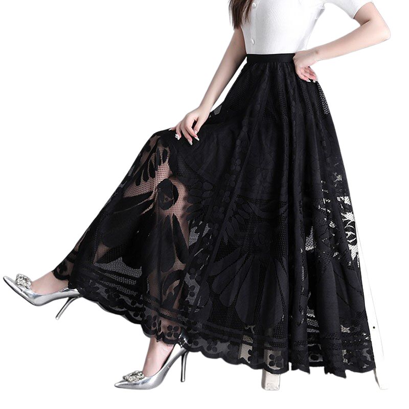 jupe-longue-noire-moulante-style