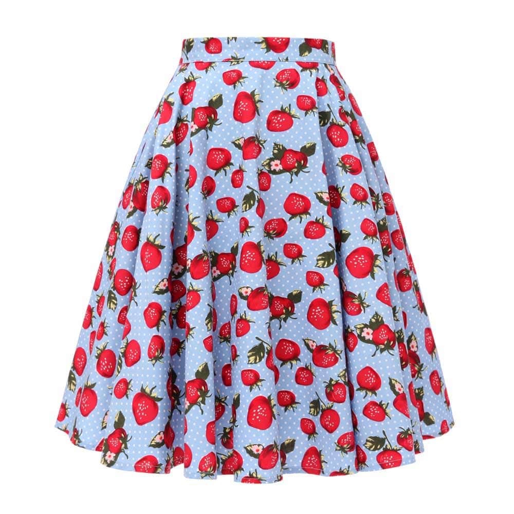 jupe-annee-80-bleue-fraises