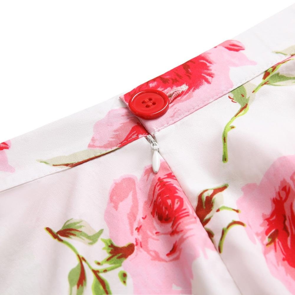 jupe-annee-80-kitsch-blanche-a-fleurs