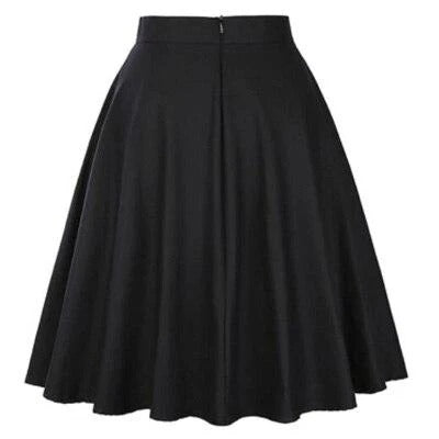 jupe-annee-80-evasee-noire