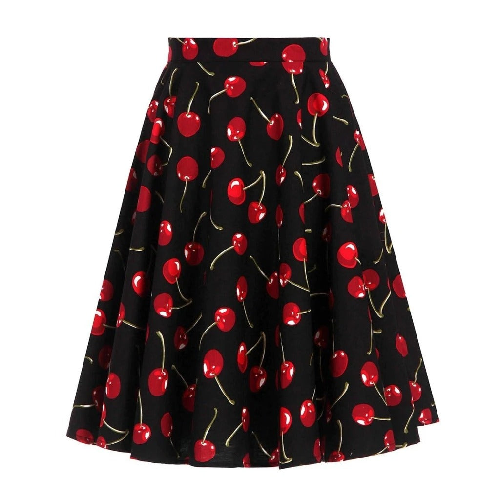 jupe-annee-80-noir-cerises