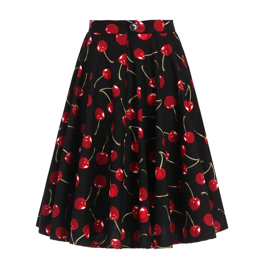 jupe-annee-80-noir-cerises