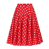 jupe-annee-80-rouge-polka-dots