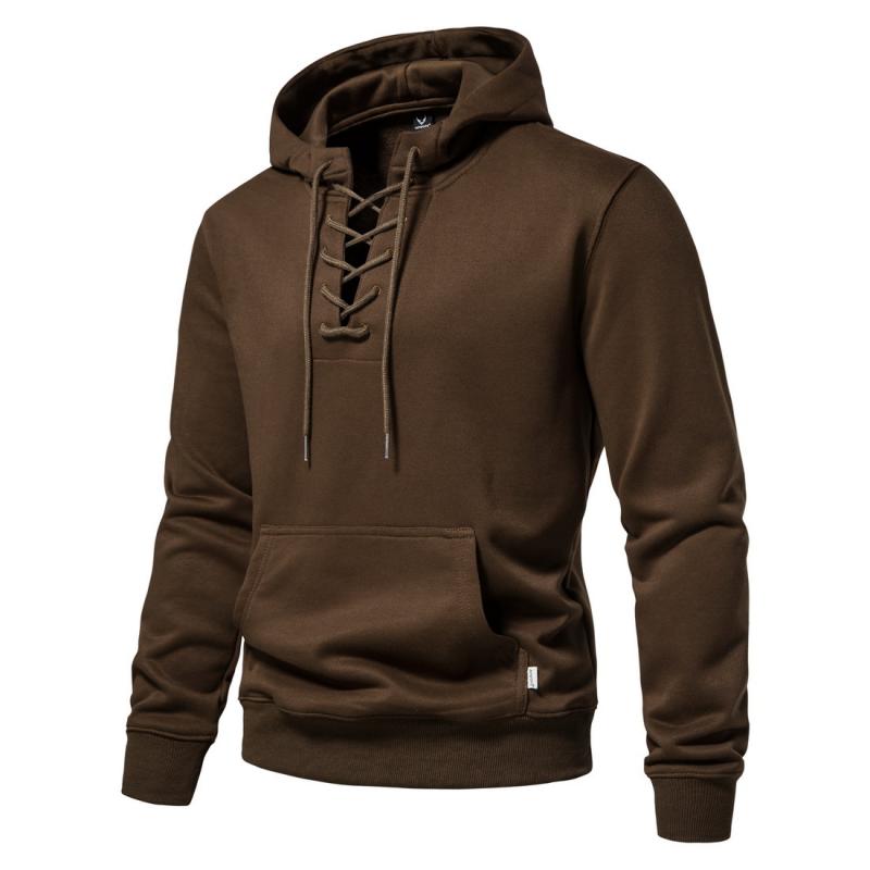 sweat-capuche-uni-ample-col-cordon-vintage