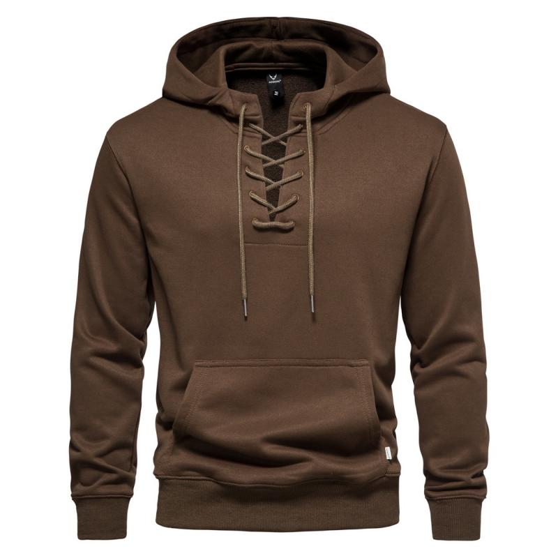 sweat-capuche-uni-ample-col-cordon-vintage