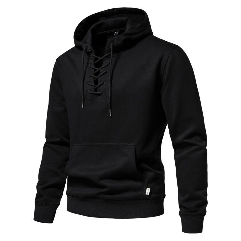 sweat-capuche-uni-ample-col-cordon-vintage