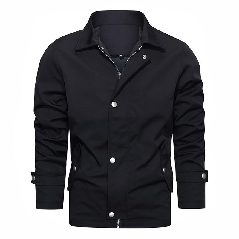 veste-vintage-couleur-unie-revers-simples-hommes