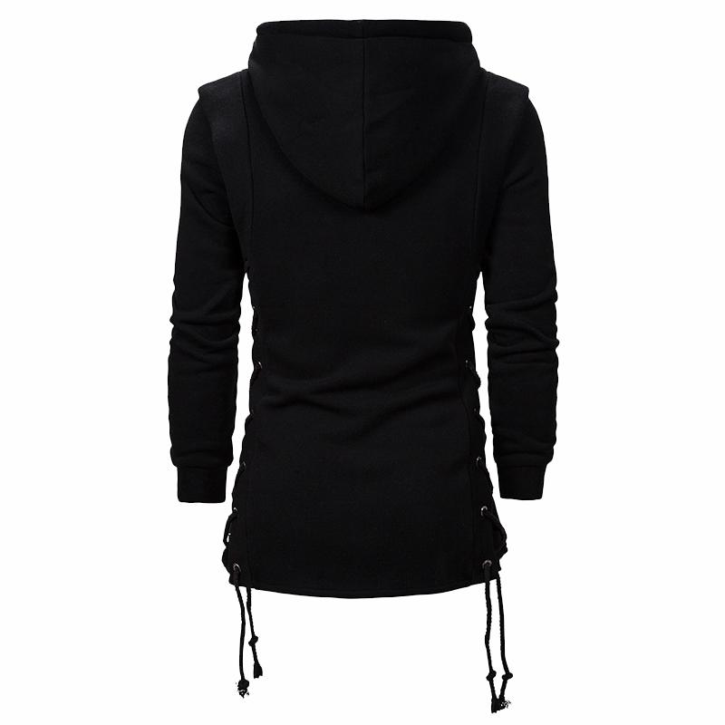 Sudadera con capucha y cordones laterales vintage