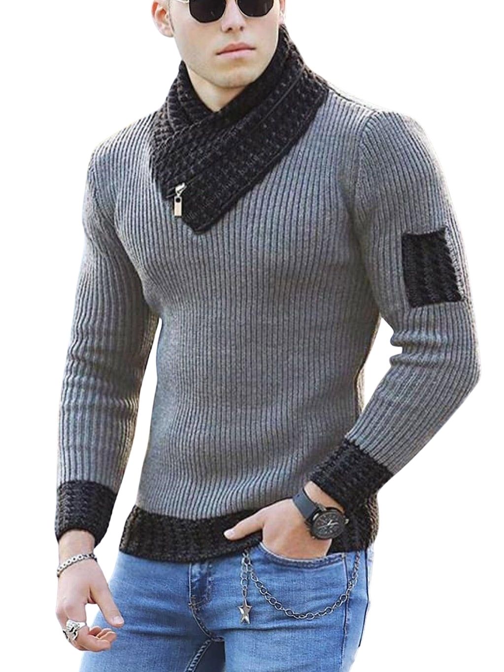    pull-gris-vintage