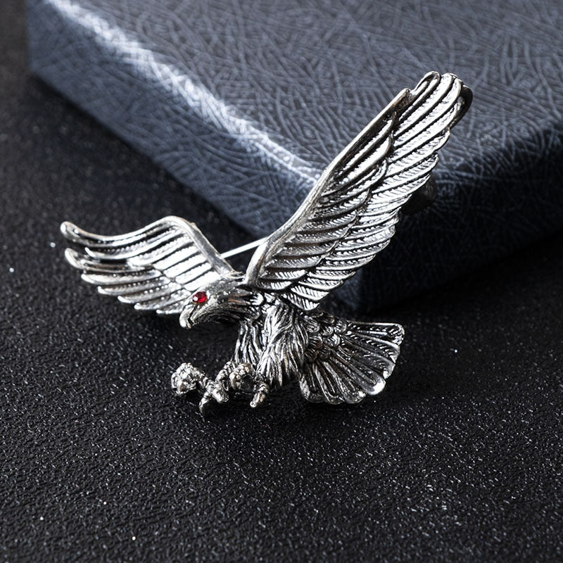 Broche Fantaisie Vintage Motif Aigle Doré - Occasion