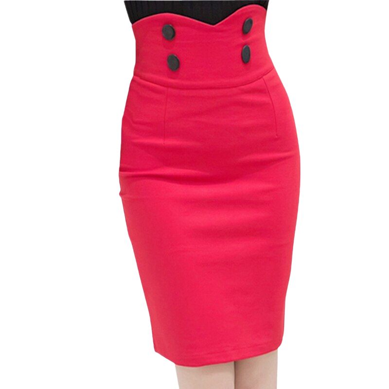 vintage-jupe-crayon-taille-haute